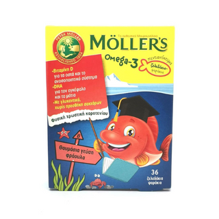 Moller's Omega-3 Jelly Fish Strawberry 36's