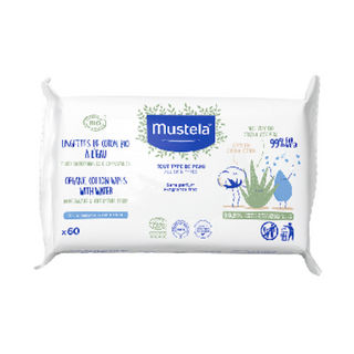 Mustela Organic Cotton Wipes with Water