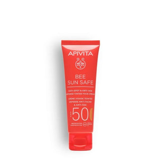 Apivita Anti-Spot & Anti-Age Defense Tinted Face Cream SPF50, Golden Tint