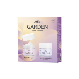 Garden 24 Hour Face Duo | Anti-Wrinkle Cream with Hyaluronic Acid 50ml + Nourishing Night Cream with Avocado 50ml