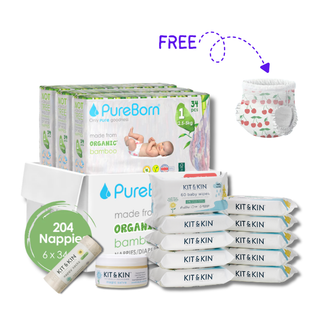 Monthly Baby Essential Bundle - with Pureborn Nappies
