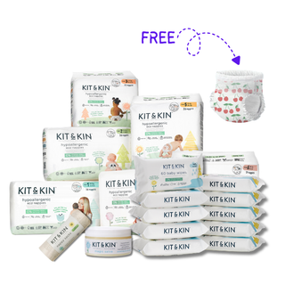 Monthly Baby Essential Bundle - with Kit & Kin Nappies