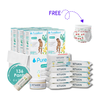 Monthly Baby Essential Bundle - with Pureborn Nappy Pants
