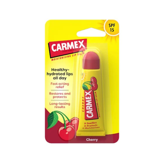 Carmex Cherry lip balm in a squeeze tube SPF 15