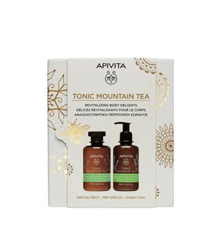 Apivita Gift Set Tonic Mountain Tea - Revitalizing Body Delights